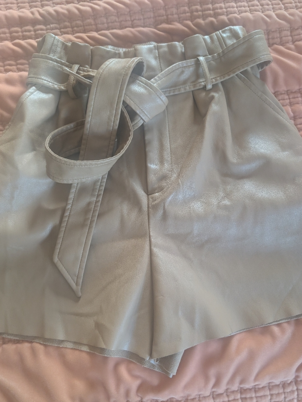 Zara Faux Leather Shorts